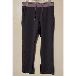 Athleta Hermosa Pant Women's Medium Gray Lilac Drawstring Yoga Stretch Pants